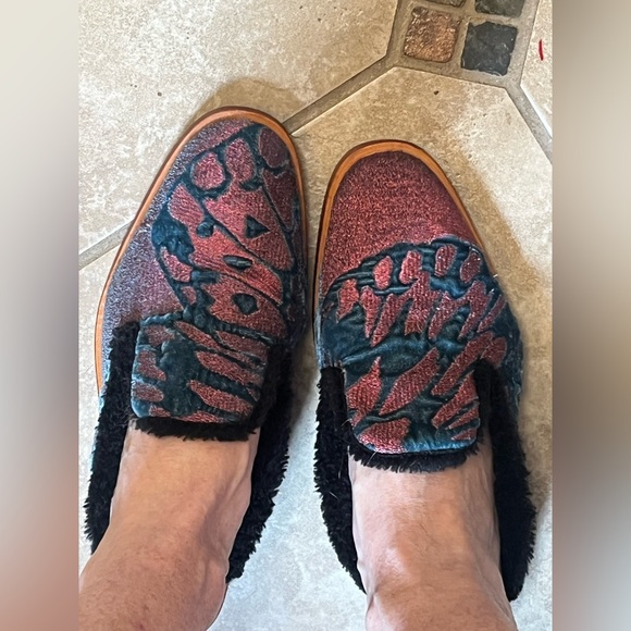 Free People Butterfly Effect Slip Mules/Slippers Wood Bottom Fur Lining Size 38 - Picture 4 of 15